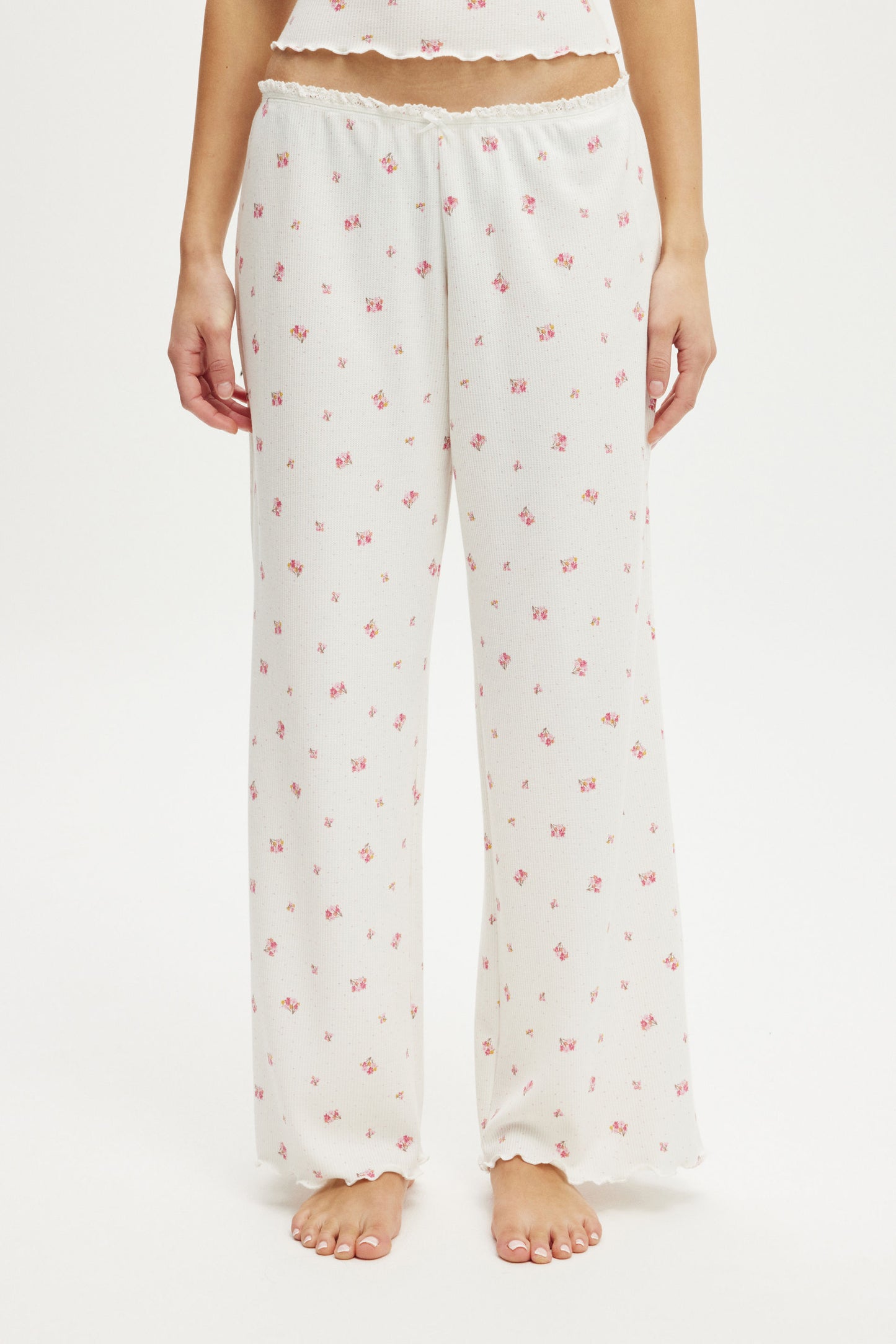 Waffle Wide Leg Pant