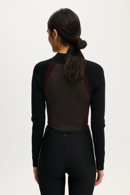 Active Spliced Knit Zip Through