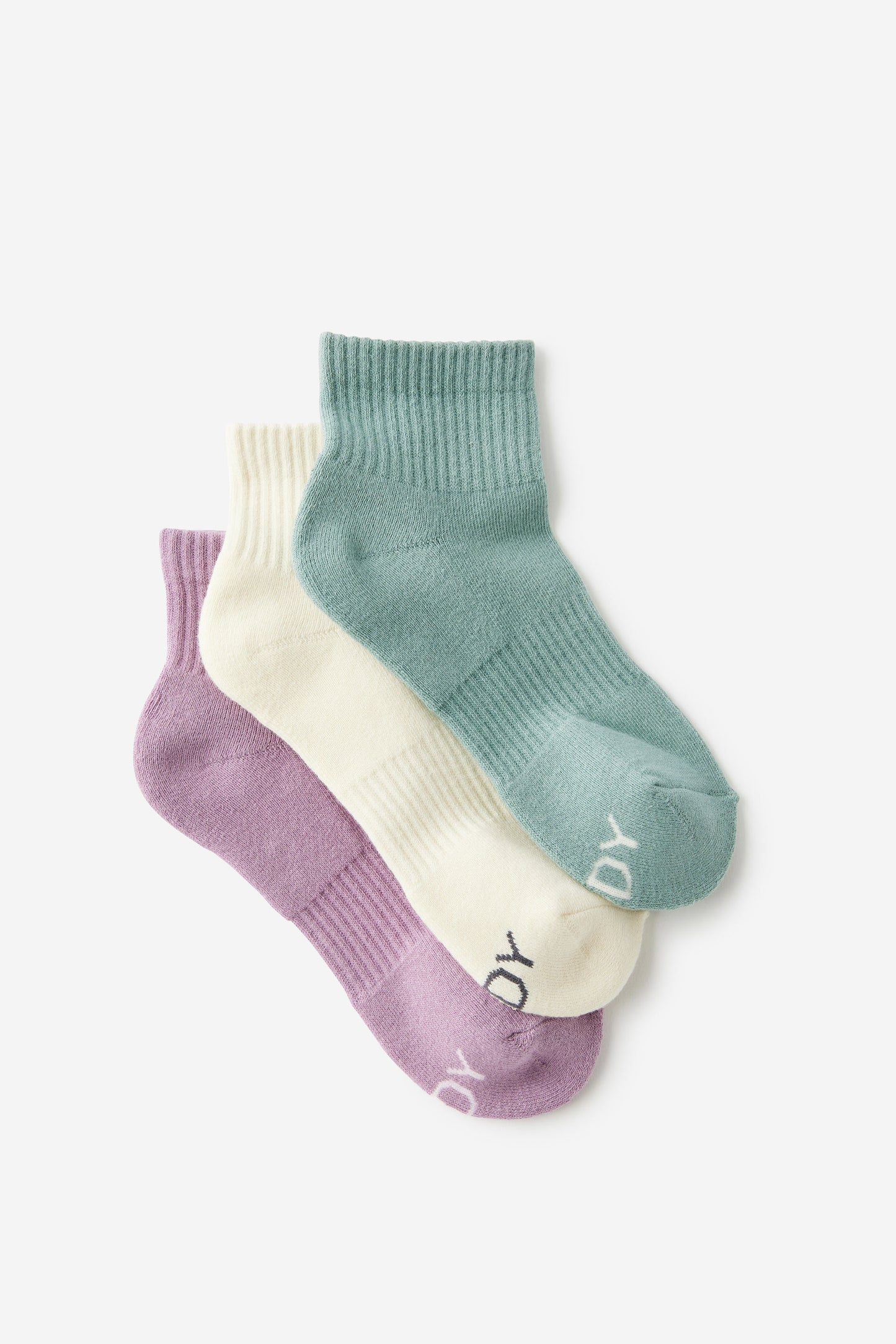 Body Qtr Crew Sock 3Pk