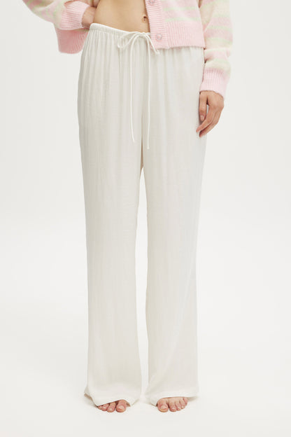 Washed Satin Wide Leg Pant