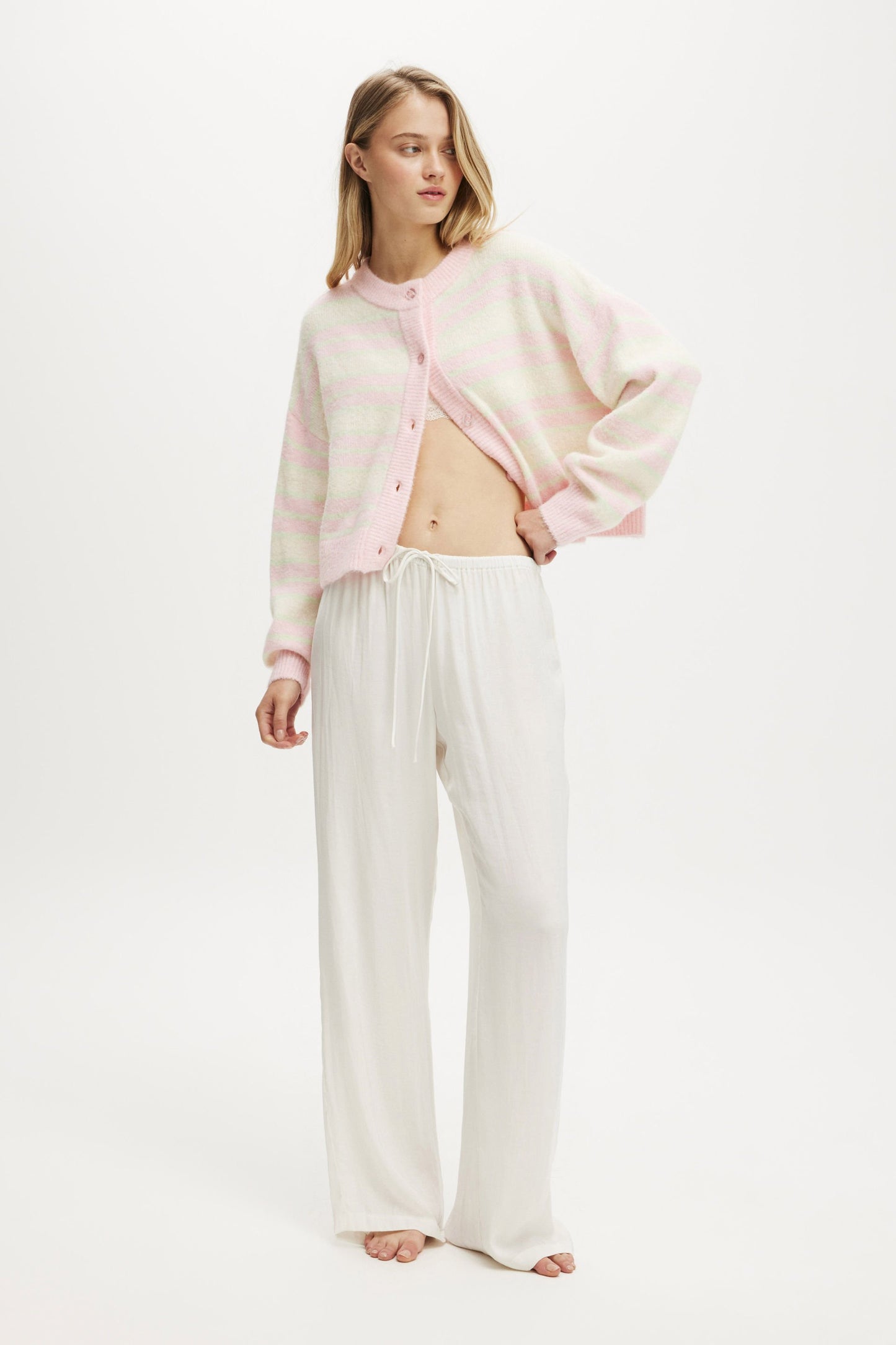 Washed Satin Wide Leg Pant