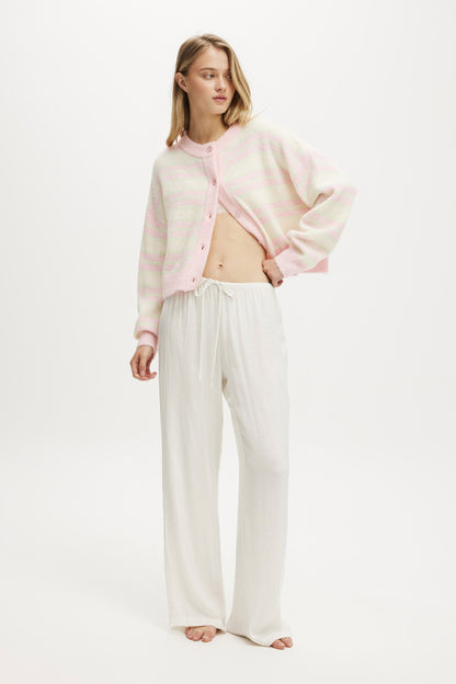 Washed Satin Wide Leg Pant