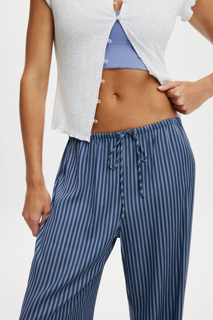 Washed Satin Wide Leg Pant