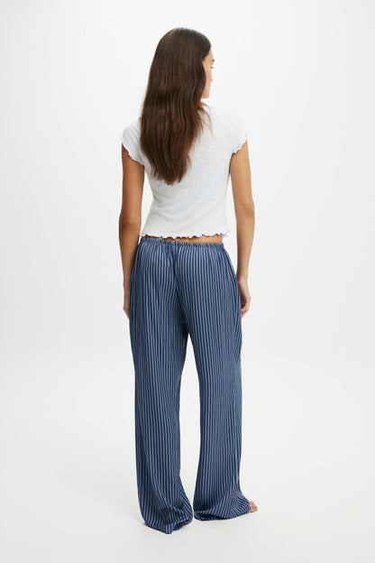 Washed Satin Wide Leg Pant