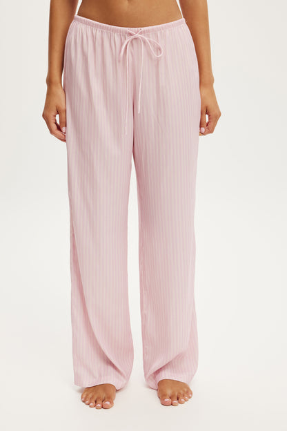 Washed Satin Wide Leg Pant