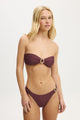 Strapless Gathered Bandeau Bikini Top
