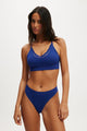 Seamless Longline Lace Trim Bralette