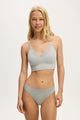 Seamless Longline Lace Trim Bralette