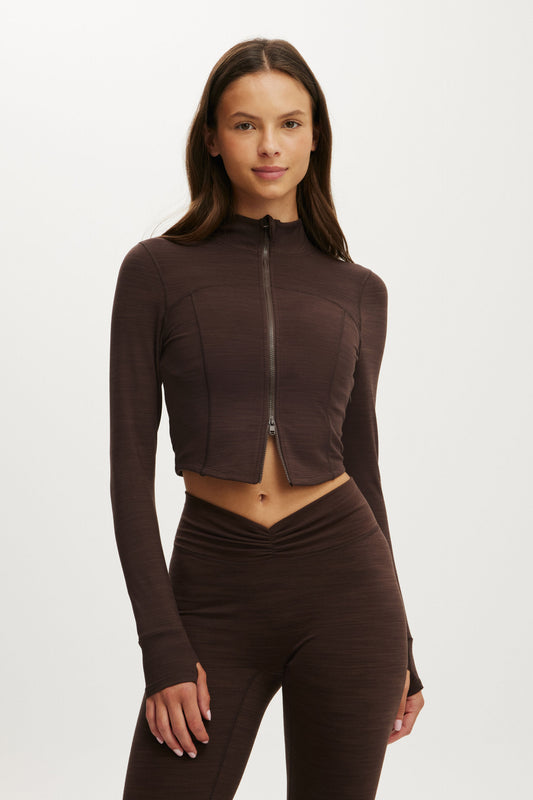 Ultra Soft Contour Long Sleeve Zip Through