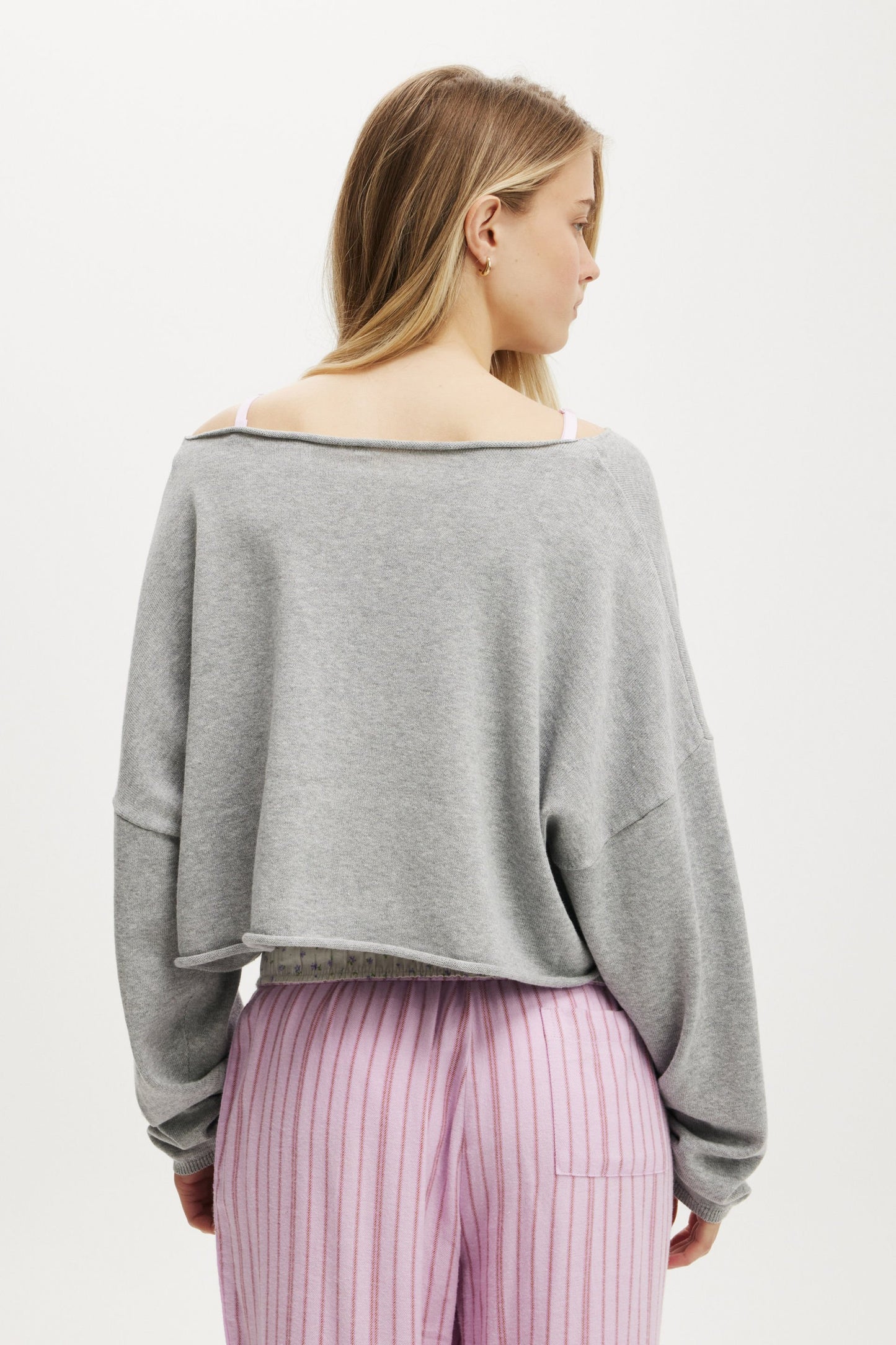 Off The Shoulder Cropped Knit