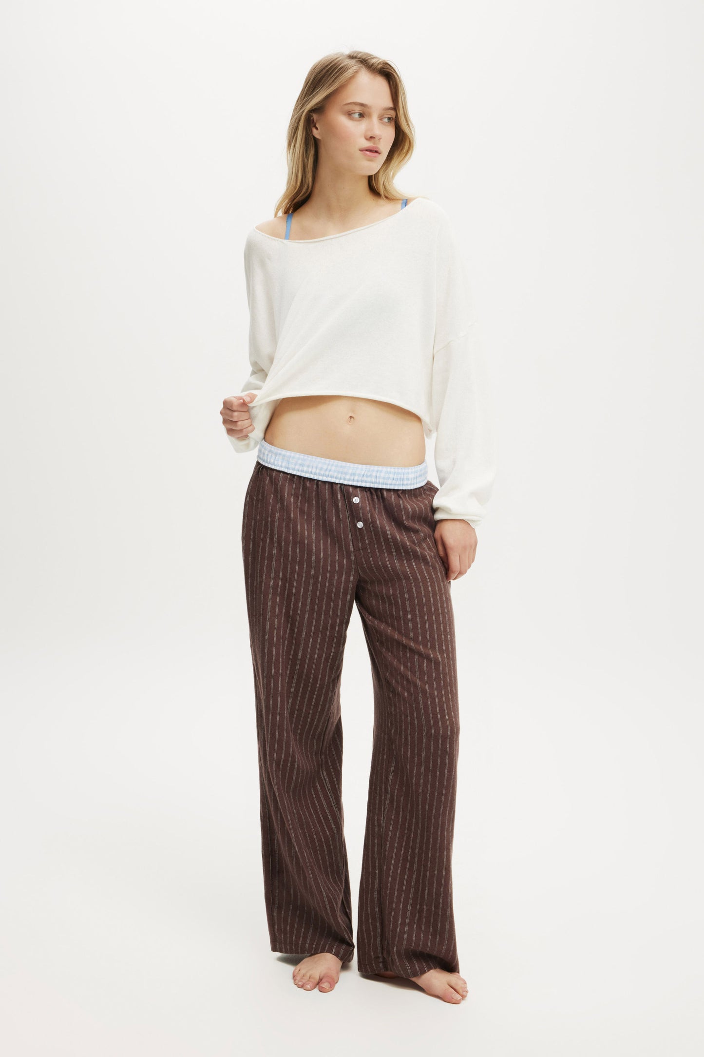 Off The Shoulder Cropped Knit