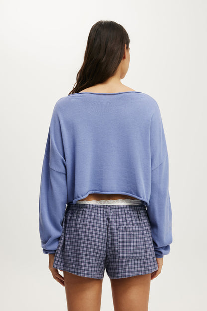 Off The Shoulder Cropped Knit