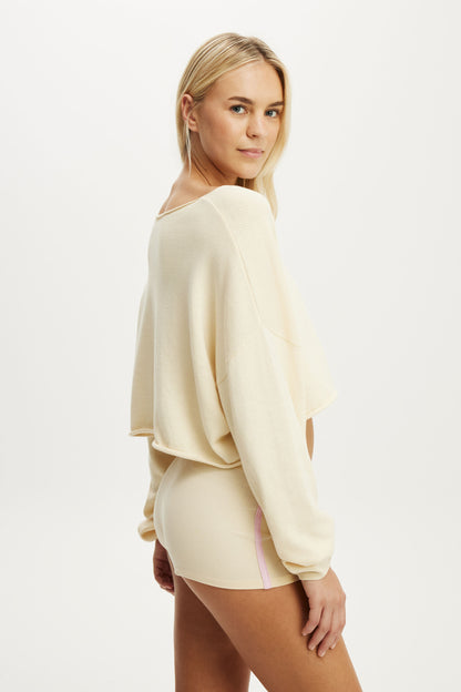 Off The Shoulder Cropped Knit