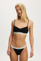 Branded Cotton Balconette Bralette