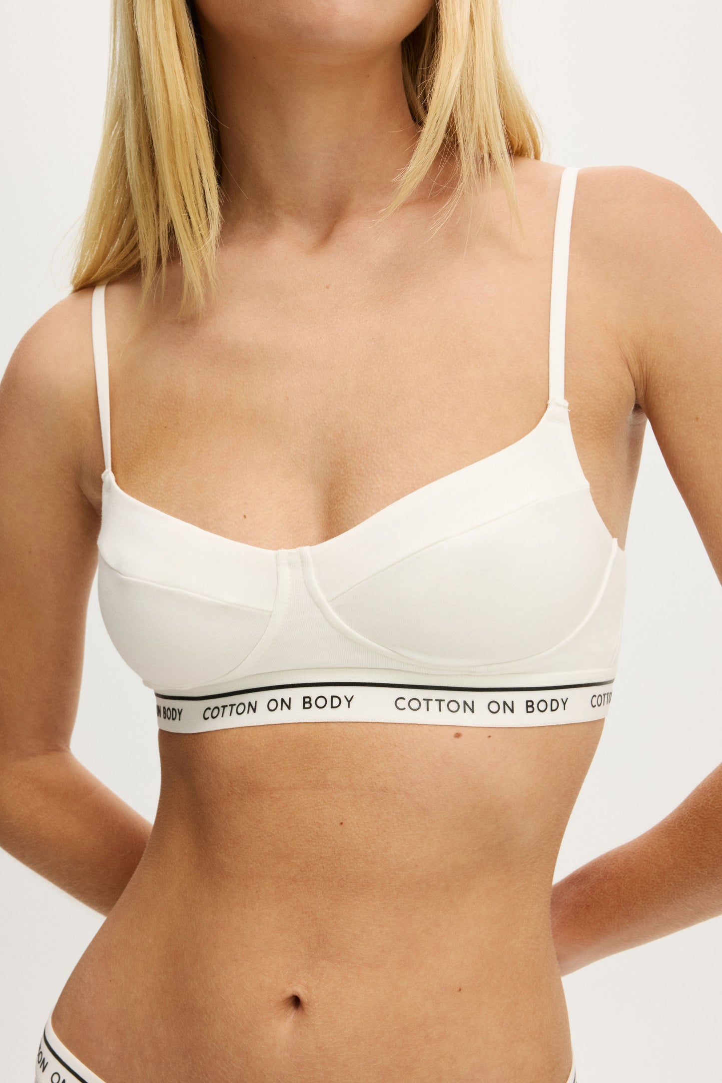 Branded Cotton Balconette Bralette