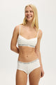 Branded Cotton Balconette Bralette