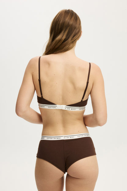 Branded Cotton Balconette Bralette