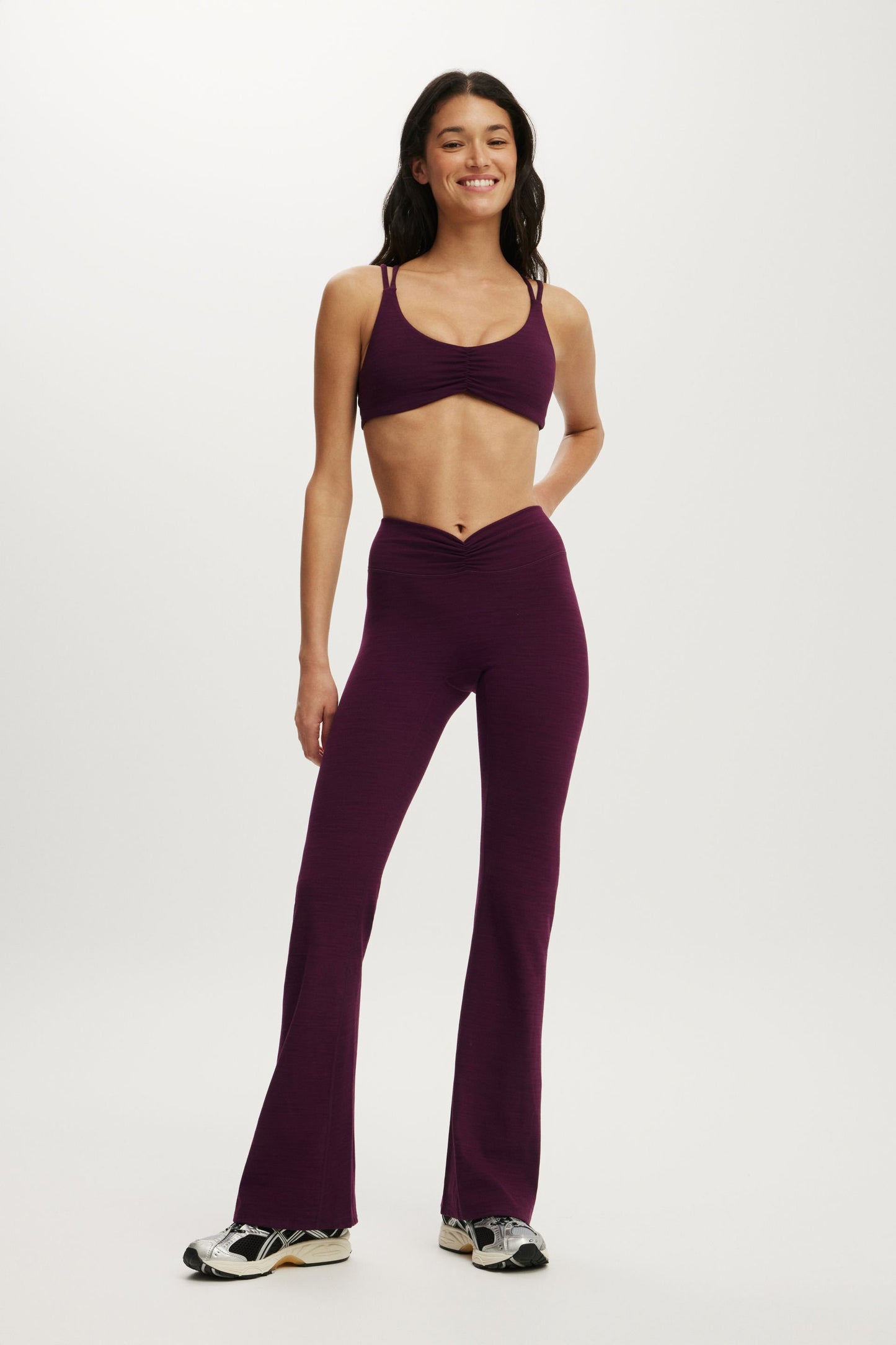 Ultra Soft Scrunch Front Strappy Crop