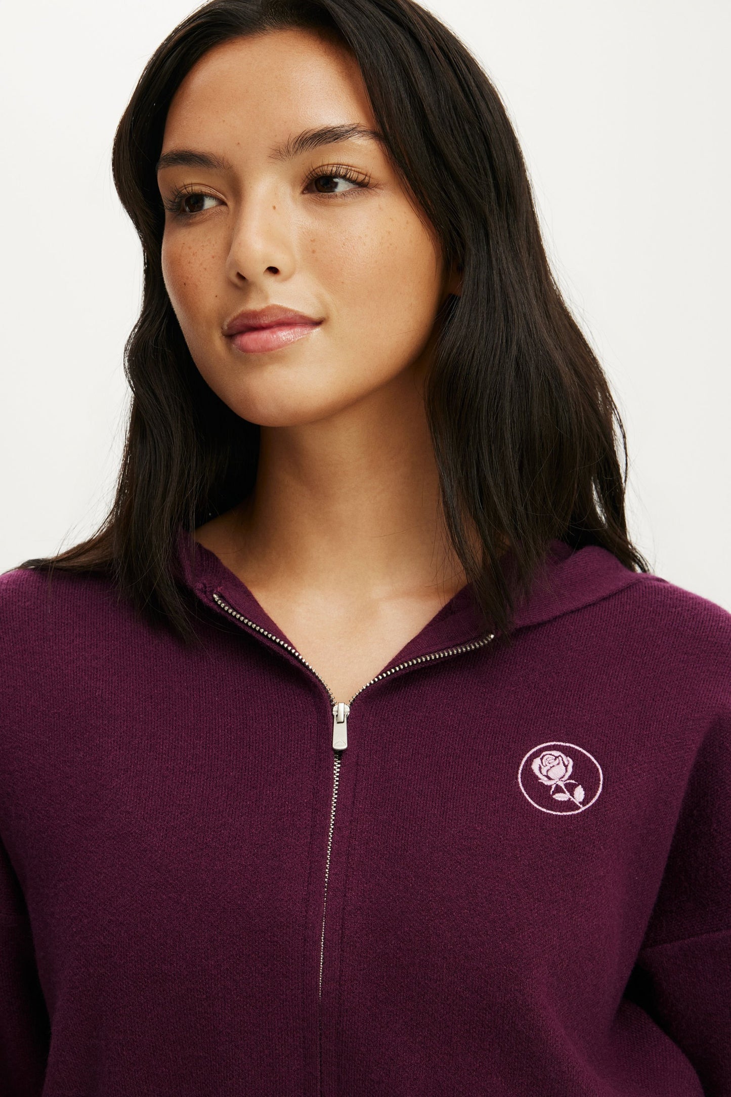 Knit Cropped Zip Through