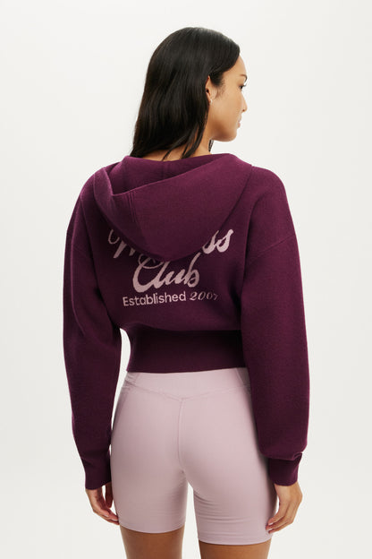 Knit Cropped Zip Through