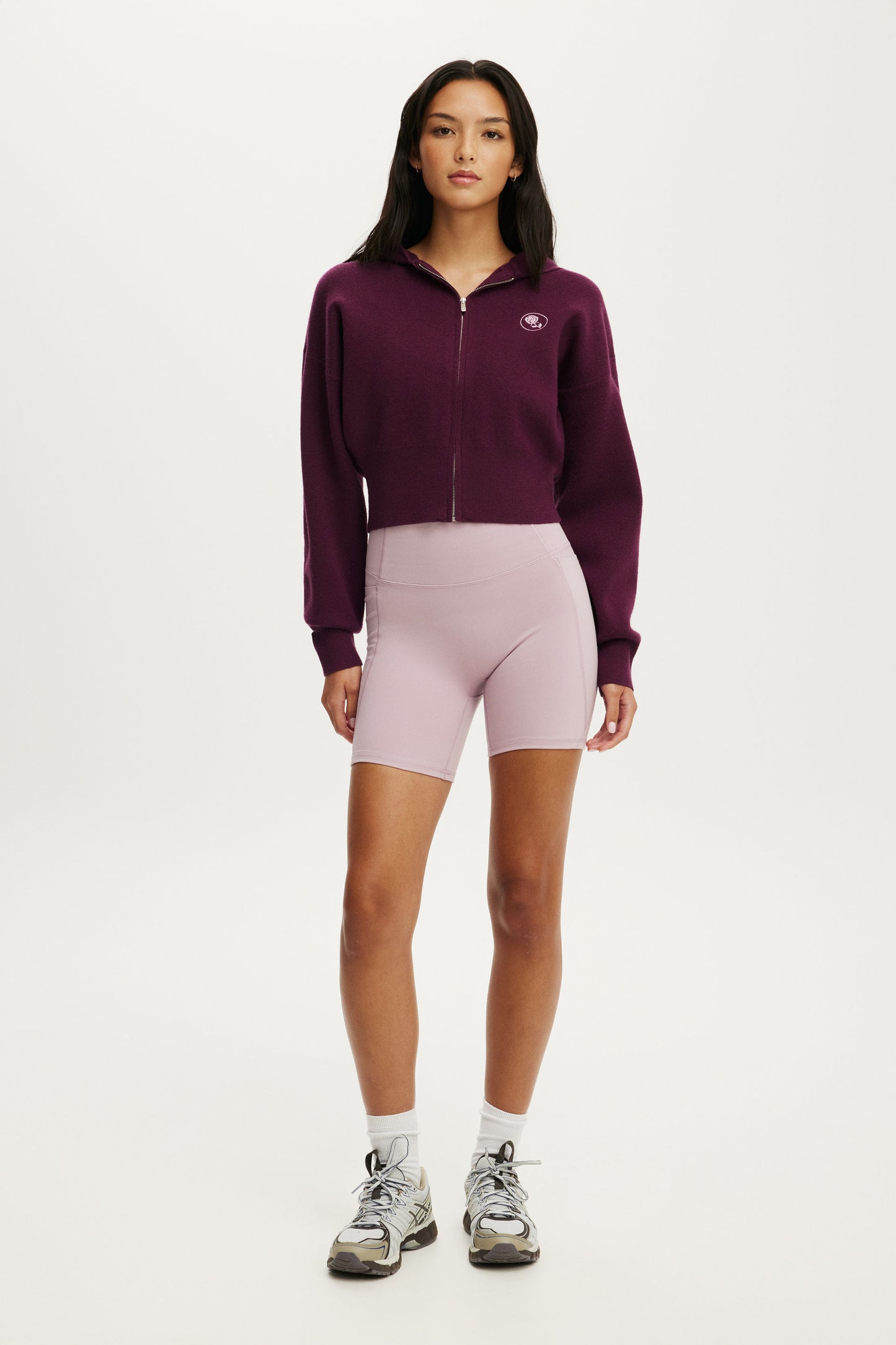 Knit Cropped Zip Through