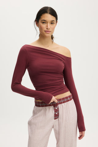 Dreamy Soft Off The Shoulder Long Sleeve