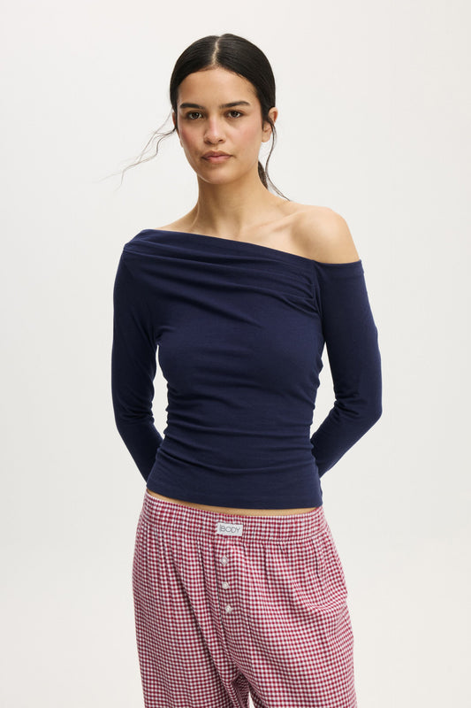 Dreamy Soft Off The Shoulder Long Sleeve