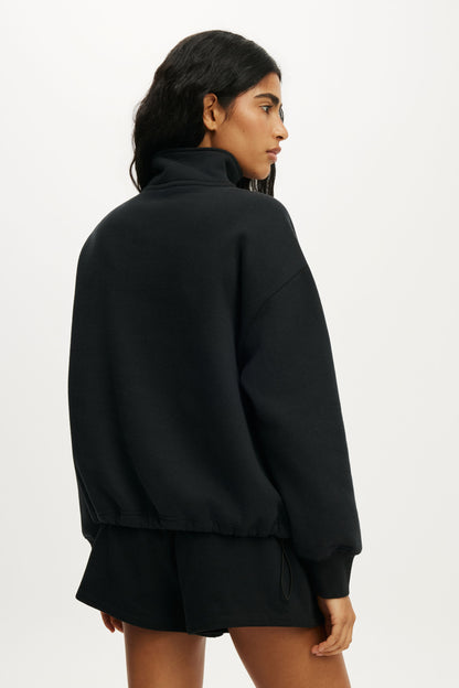 Plush Half Zip Sweatshirt