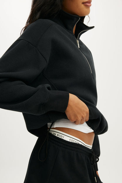 Plush Half Zip Sweatshirt