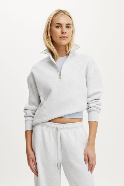 Plush Half Zip Sweatshirt
