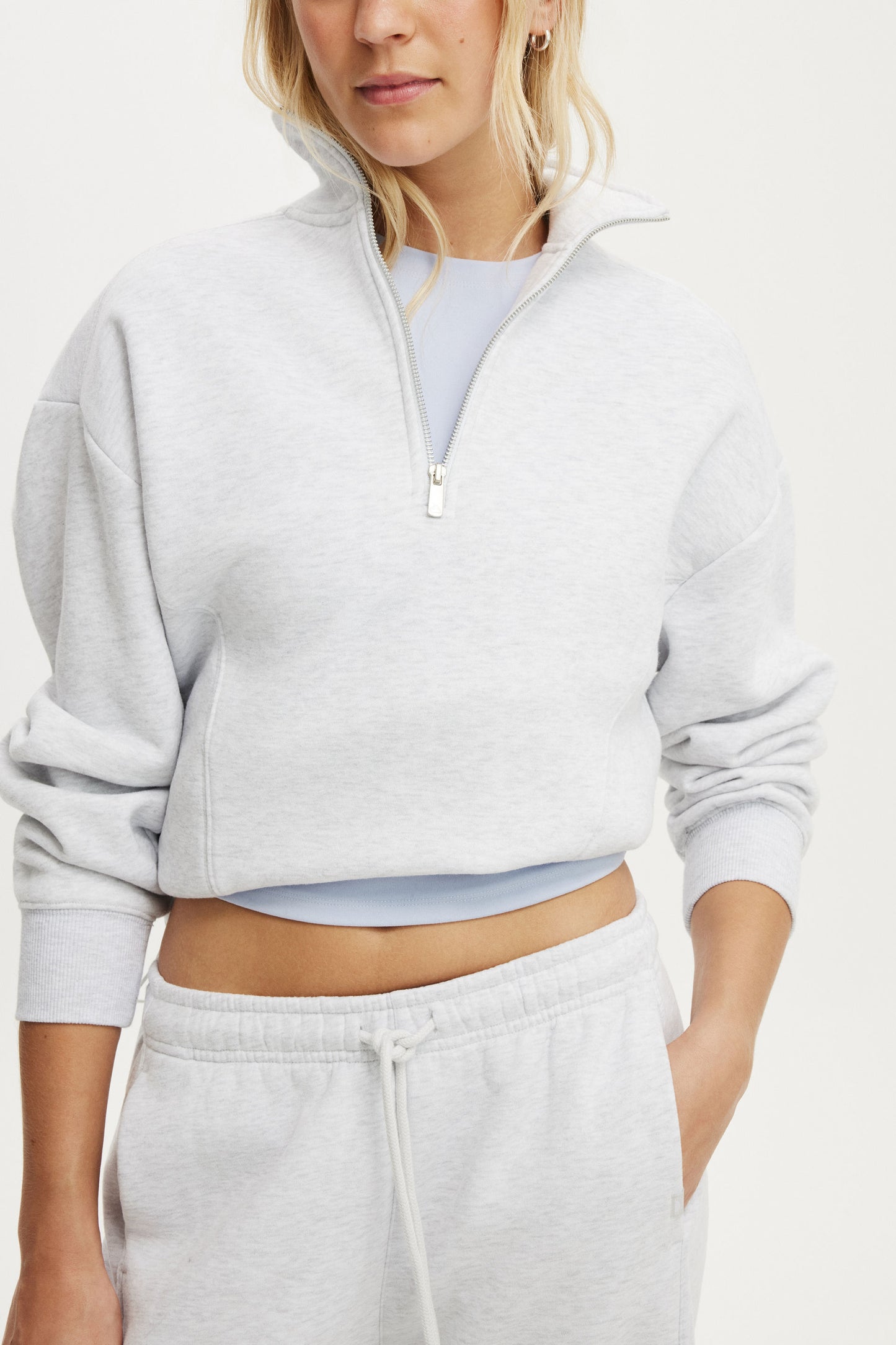 Plush Half Zip Sweatshirt