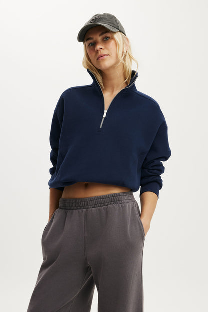 Plush Half Zip Sweatshirt