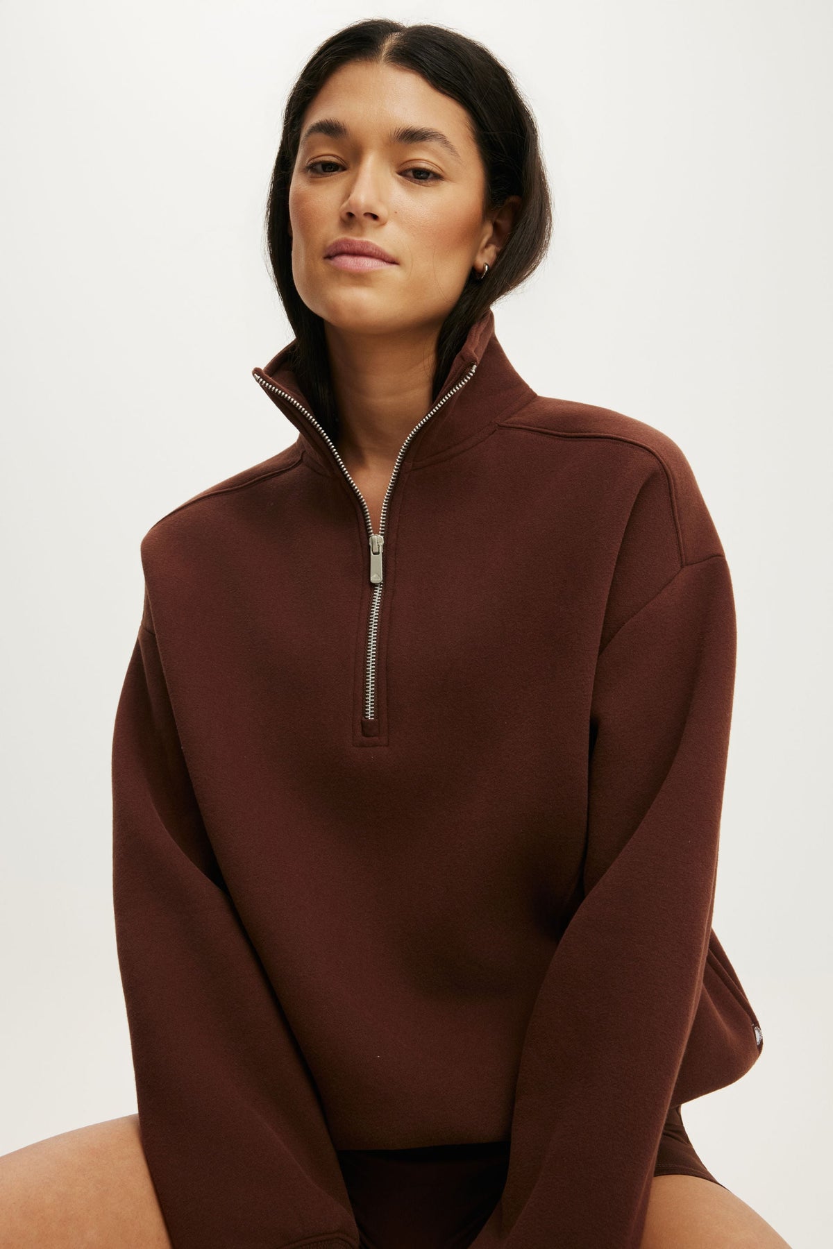 Plush Half Zip Sweatshirt