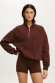 Plush Half Zip Sweatshirt