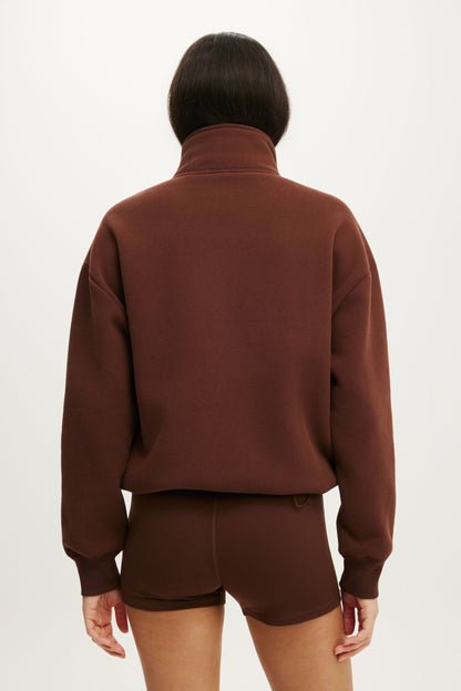 Plush Half Zip Sweatshirt