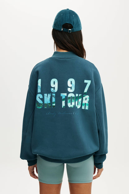 Plush Mock Neck Sweatshirt