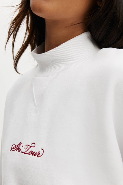 Plush Mock Neck Sweatshirt