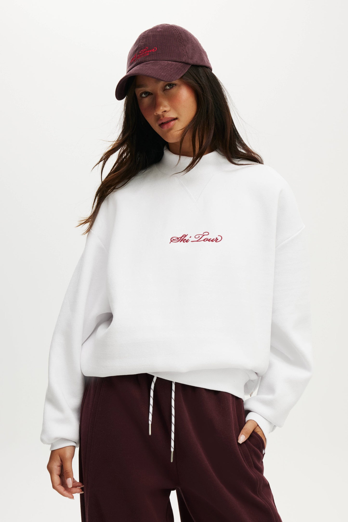 Plush Mock Neck Sweatshirt