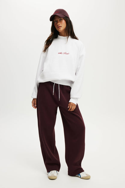 Plush Mock Neck Sweatshirt