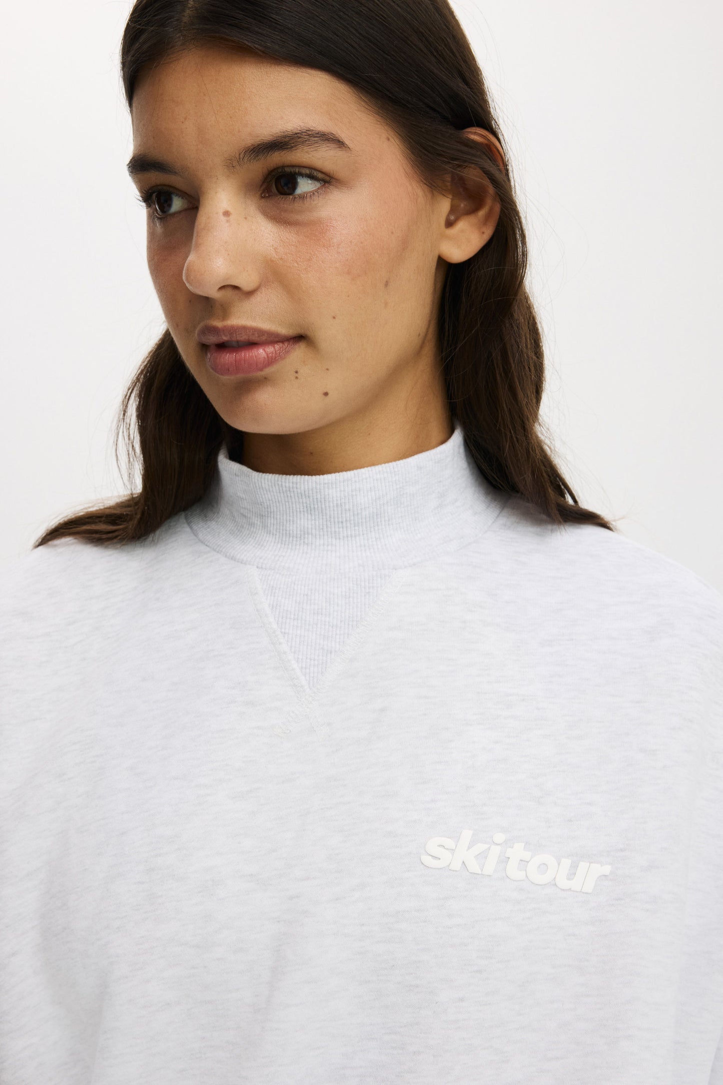 Plush Mock Neck Sweatshirt