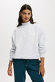 Plush Mock Neck Sweatshirt