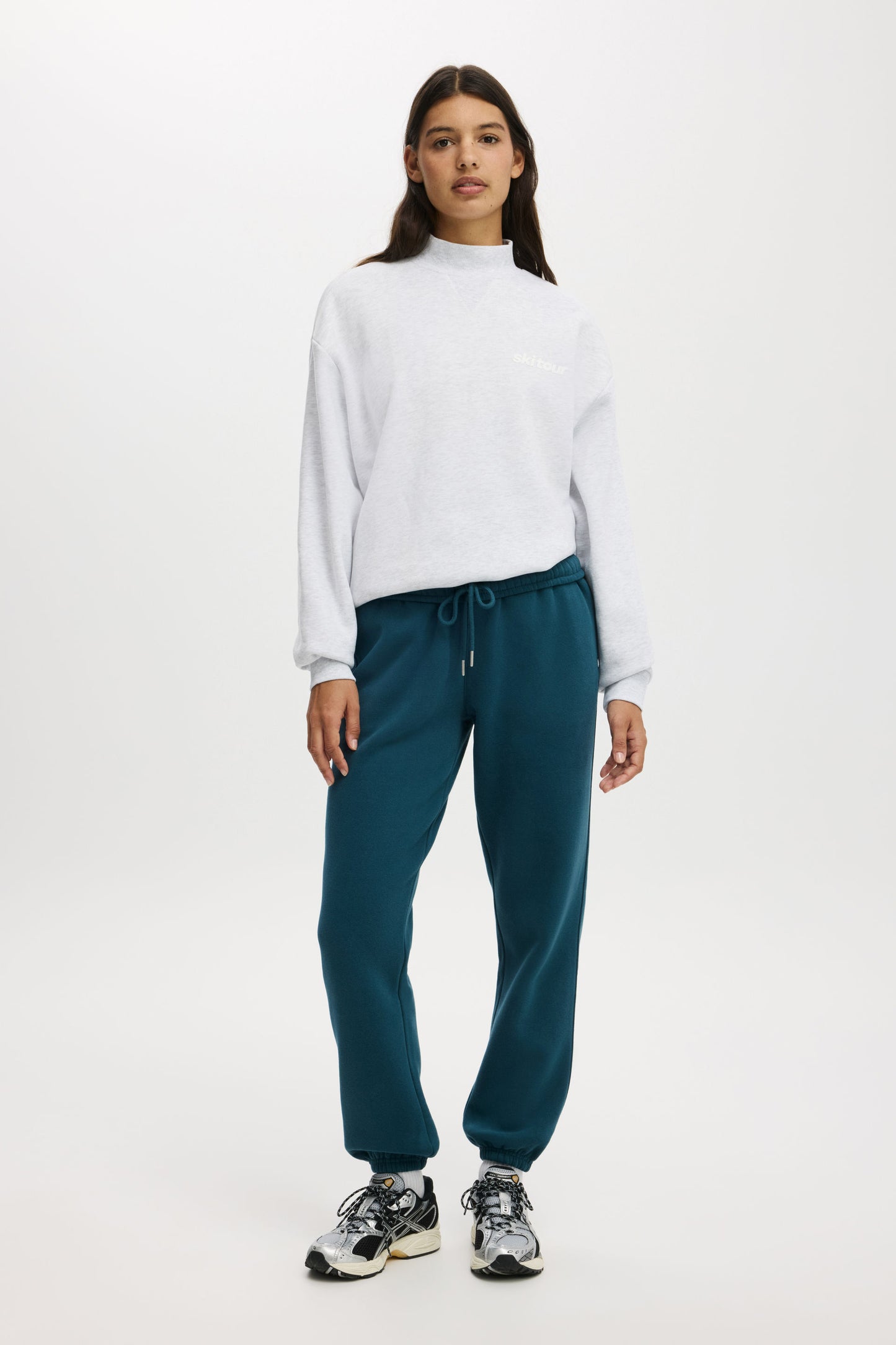 Plush Mock Neck Sweatshirt