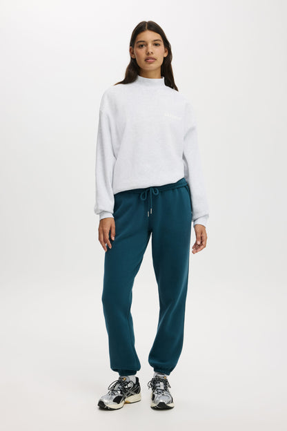 Plush Mock Neck Sweatshirt