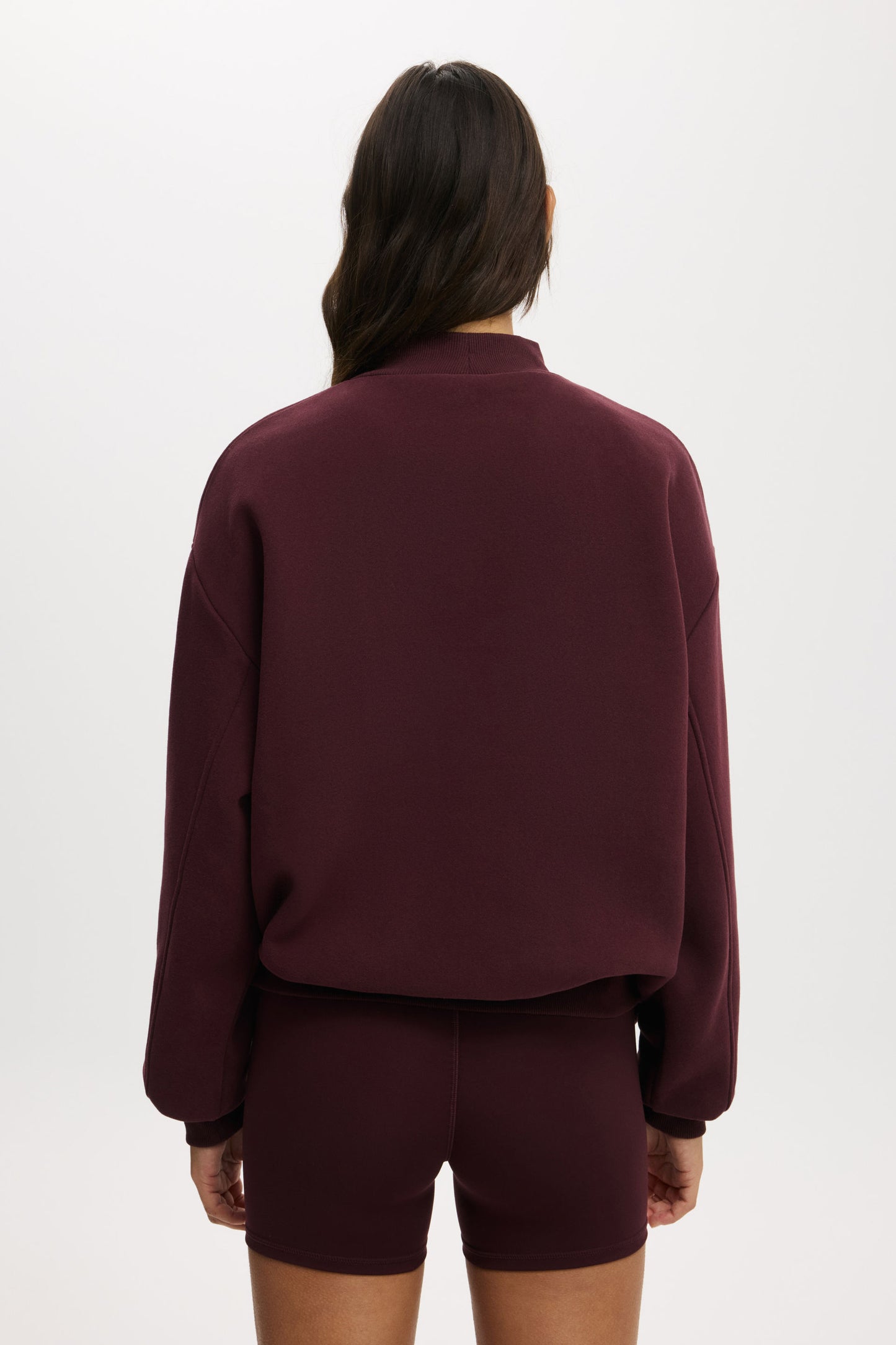 Plush Mock Neck Sweatshirt