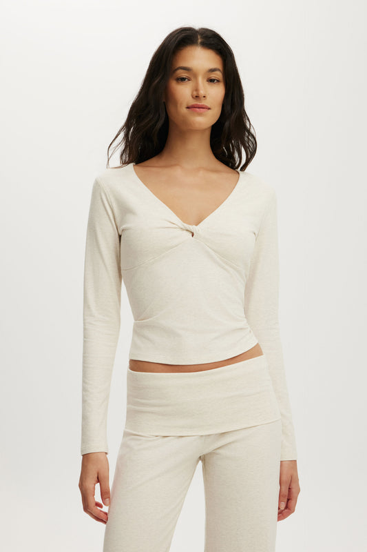Dreamy Soft Twist Detail Top