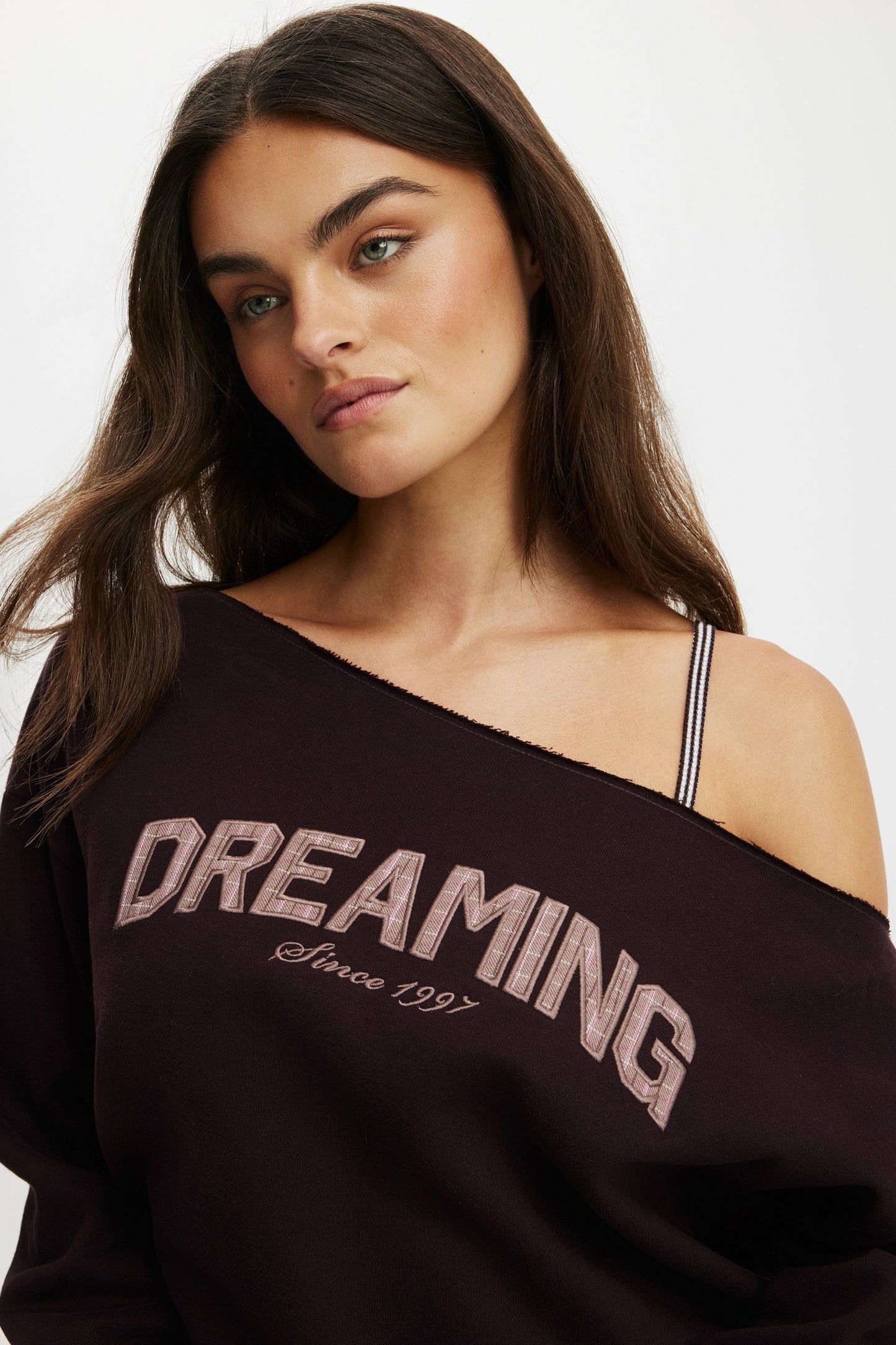 Off The Shoulder Fleece Jumper