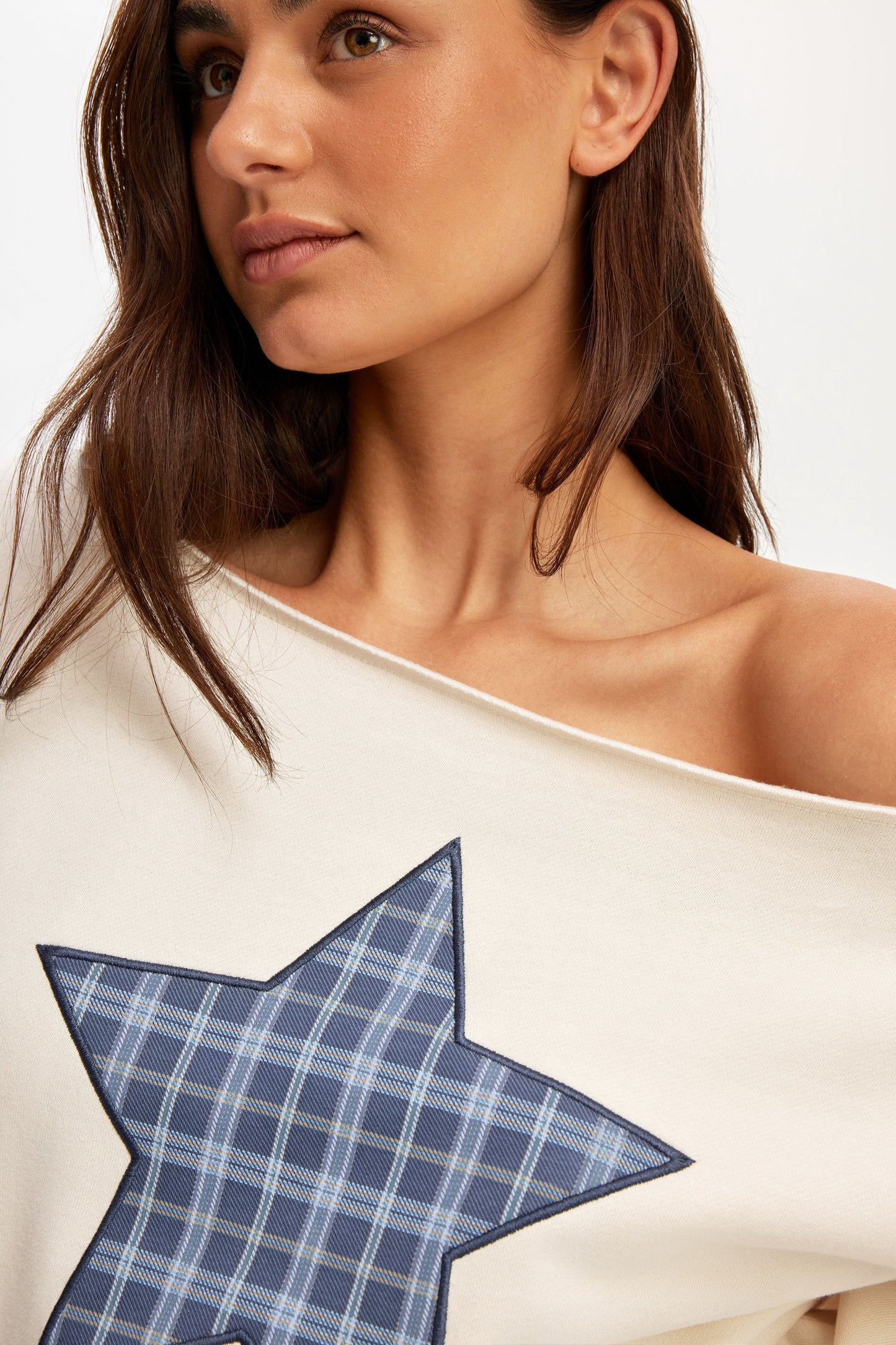 Off The Shoulder Fleece Jumper