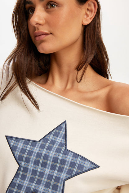 Off The Shoulder Fleece Jumper