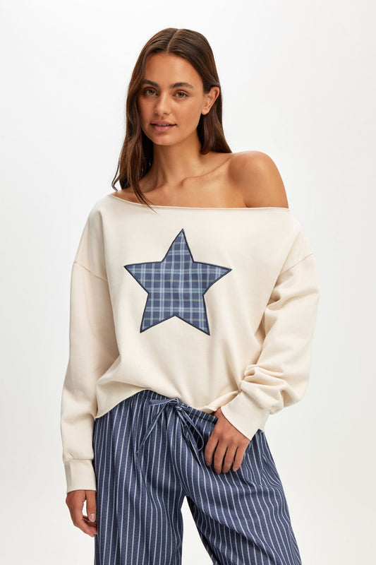 Off The Shoulder Fleece Jumper