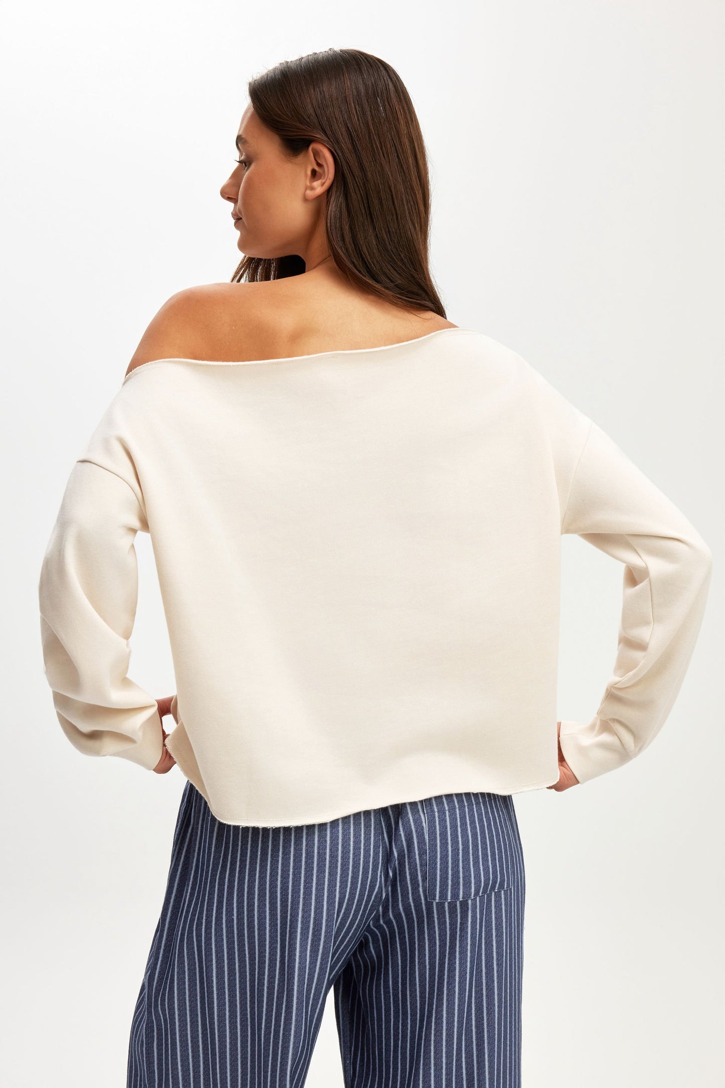 Off The Shoulder Fleece Jumper